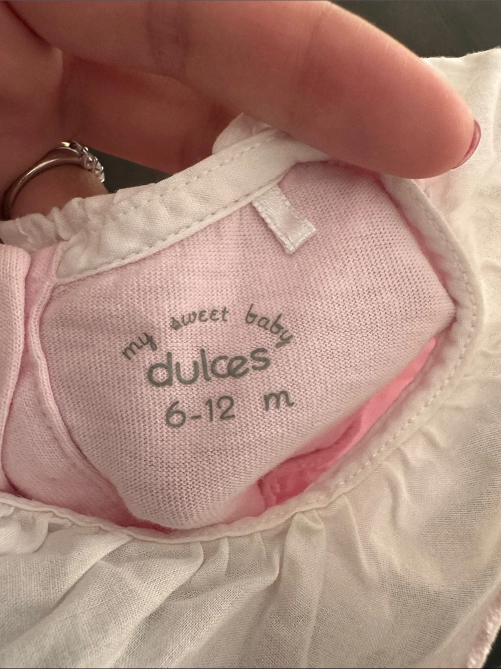 Pink Sleeveless Baby One-Piece with Ruffle Collar